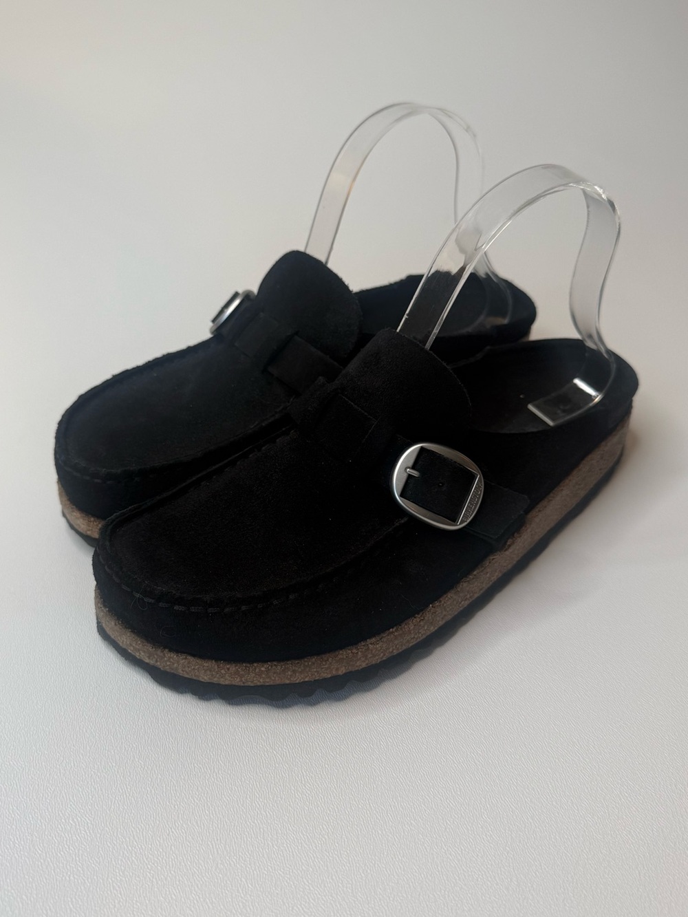 Birkenstock Buckley Clog Black Suede Size 39 EU / 8-8.5 US - Picture 1 of 8